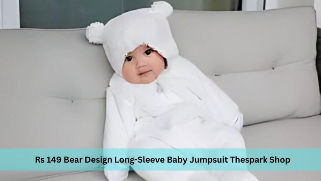 Rs 149 Bear Design Long-Sleeve Baby Jumpsuit Thespark Shop